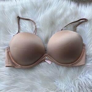 Victoria’s Secret Tan Nude Rhinestone Reversible Strap Very Sexy Strapless Bra
